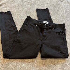 Paige Women's Black High-Rise Ultra-Skinny Ankle Jeans Size 32 Goth Hipster